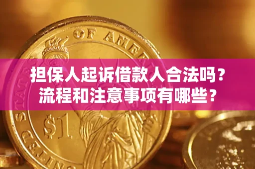 济南担保人起诉借款人合法吗？流程和注意事项有哪些？